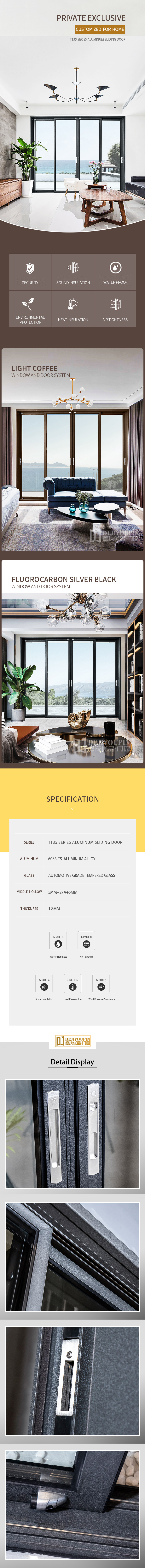 top quality aluminum sliding door